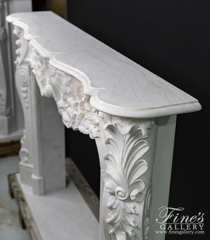 Search Result For Marble Fireplaces  - French Versailles White French Marble Fireplace - MFP-114